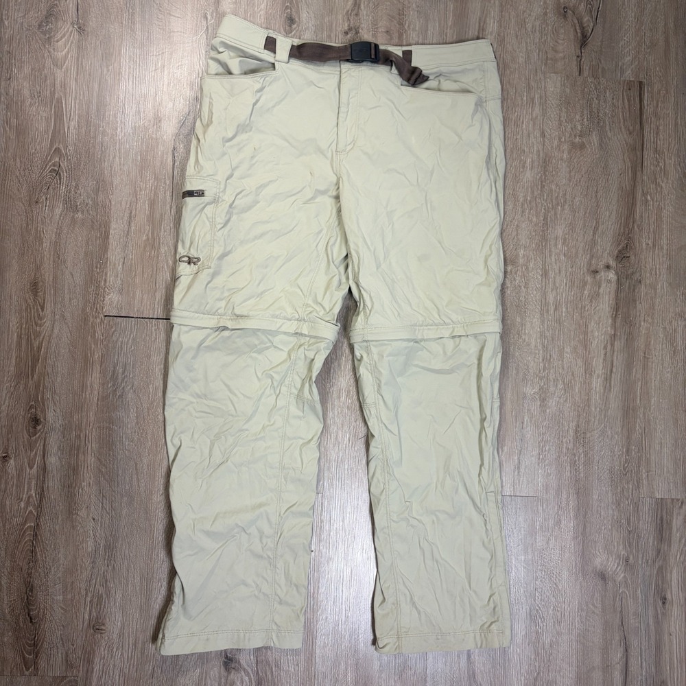 Outdoor Research Men's Equinox Convert Pants Convertible 36x31 Beige Hiking